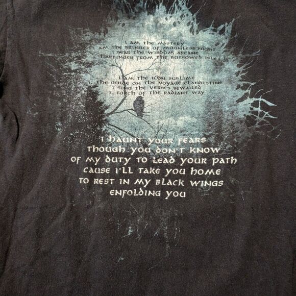 Y2K ELUVEITIE Black Metal Folk Metal Band Shirt Quoth The Raven Snall - Picture 4 of 6